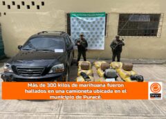 Más de 300 kilos de marihuana fueron hallados en una camioneta ubicada en el municipio de Puracé.