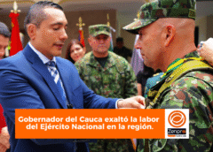 Gobernador del Cauca exaltó la labor del Ejército Nacional en la región.